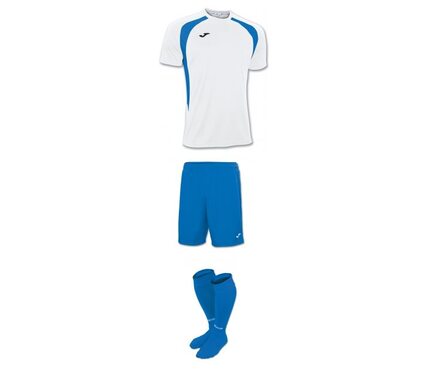 Комплект детской футбольной формы Joma Champion lll (бело-синий)