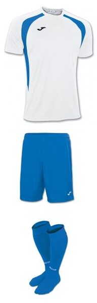 Купить Комплект детской футбольной формы Joma Champion lll (бело-синий) - оригинал, гарантия