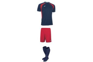 Комплект детской футбольной формы Joma Champion lll (темно-синий с красным)