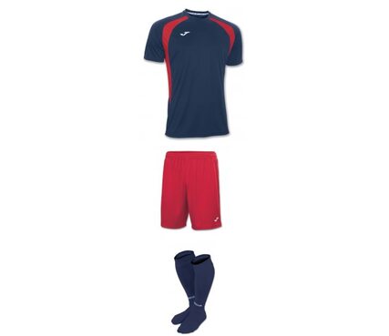Комплект детской футбольной формы Joma Champion lll (темно-синий с красным)