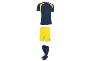 Комплект детской футбольной формы Joma Champion lll (темно-синий с желтым)