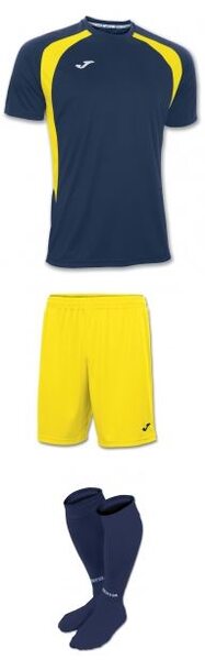Купить Комплект детской футбольной формы Joma Champion lll (темно-синий с желтым) - оригинал, гарант