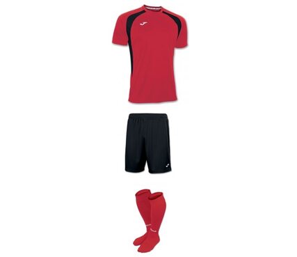 Комплект детской футбольной формы Joma Champion lll (красно-черный)