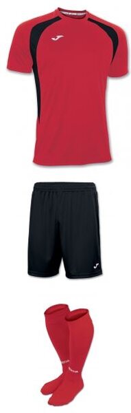 Купить Комплект детской футбольной формы Joma Champion lll (красно-черный) - оригинал, гарантия