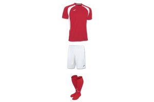 Комплект детской футбольной формы Joma Champion lll (красно-белый)