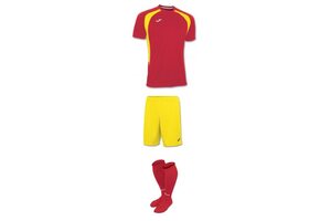 Комплект детской футбольной формы Joma Champion lll (красно-желтый)