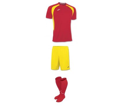 Комплект детской футбольной формы Joma Champion lll (красно-желтый)