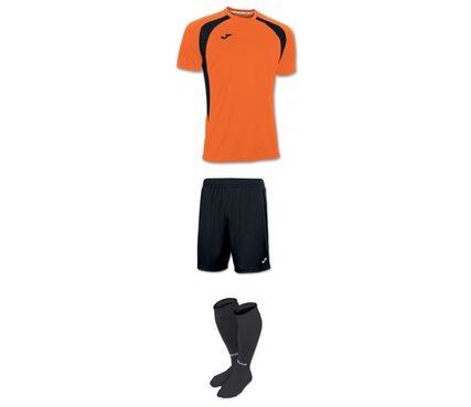 Комплект детской футбольной формы Joma Champion lll (оранжево-черный)