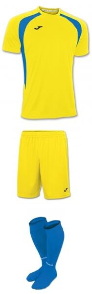 Купить Комплект детской футбольной формы Joma Champion lll (желто-синий) - оригинал, гарантия