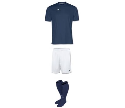 Комплект дитячої футбольної форми Joma Combi (темно-синій з білим)