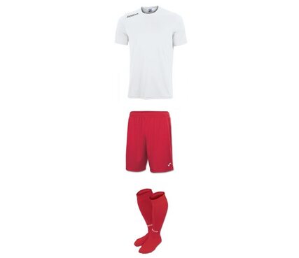 Комплект детской футбольной формы Joma Victory (бело-красный)