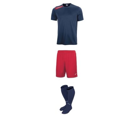 Комплект детской футбольной формы Joma Victory (темно-синий с красным)