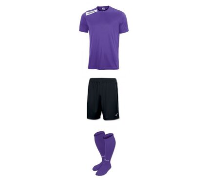 Комплект детской футбольной формы Joma Victory (фиолетово-черный)