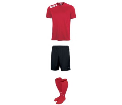 Комплект детской футбольной формы Joma Victory (красно-белый)