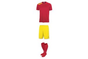 Комплект детской футбольной формы Joma Victory (красно-желтый)
