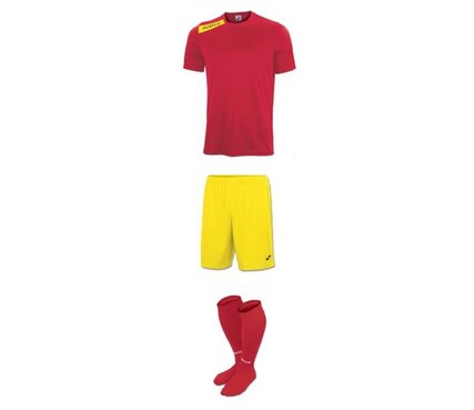 Комплект детской футбольной формы Joma Victory (красно-желтый)
