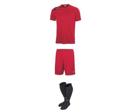 Комплект детской футбольной формы Joma Victory (красно-черный)