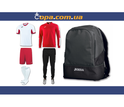 Набор тренировочный Joma Champion IV (6 предметов) (бело-красный) Набор тренировочный Joma Champion IV (6 предметов) (бело-красный)