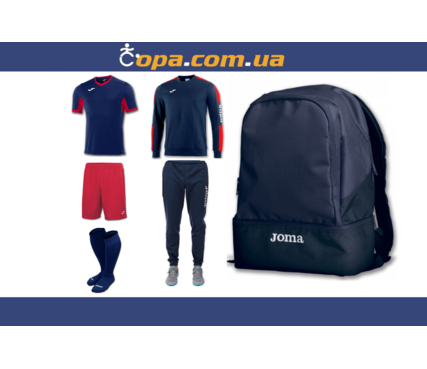 Набор тренировочный Joma Champion IV (6 предметов) (темно-синий с красным) Набор тренировочный Joma Champion IV (6 предметов) (темно-синий с красным)