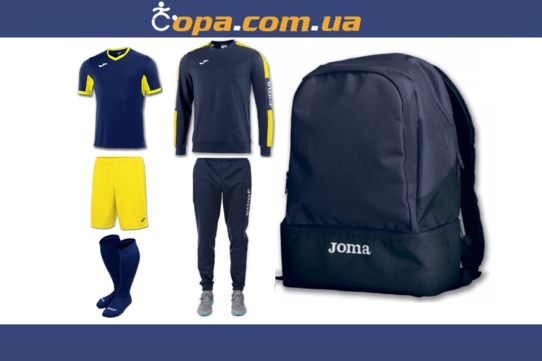 Купить Набор тренировочный Joma Champion IV (6 предметов) (темно-синий с желтым) - оригинал, гаранти