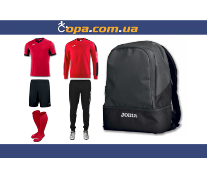 Набор тренировочный Joma Champion IV (6 предметов) (красно-черный) Набор тренировочный Joma Champion IV (6 предметов) (красно-черный)