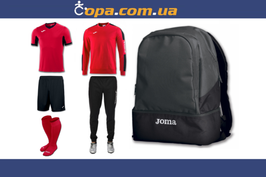 Купить Набор тренировочный Joma Champion IV (6 предметов) (красно-черный) - оригинал, гарантия