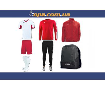 Набор тренировочный Joma Champion IV (7 предметов) (бело-красный) Набор тренировочный Joma Champion IV (7 предметов) (бело-красный)