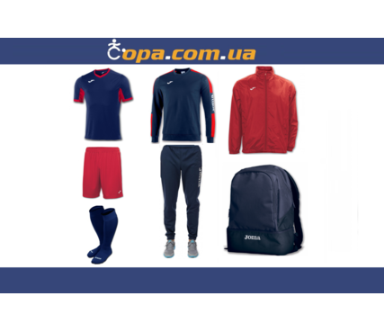 Набор тренировочный Joma Champion IV (7 предметов) (темно-синий с красным) Набор тренировочный Joma Champion IV (7 предметов) (темно-синий с красным)