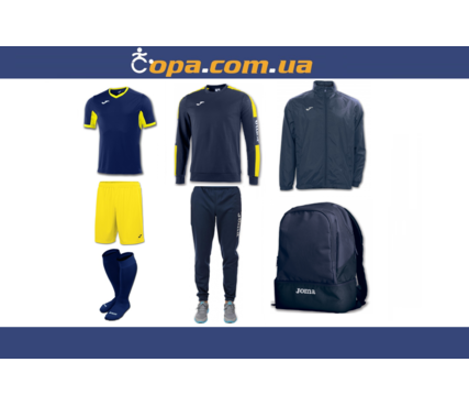 Набор тренировочный Joma Champion IV (7 предметов) (темно-синий с желтым) Набор тренировочный Joma Champion IV (7 предметов) (темно-синий с желтым)