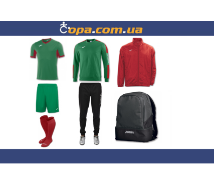 Набор тренировочный Joma Champion IV (7 предметов) (темно-зеленый с красным) Набор тренировочный Joma Champion IV (7 предметов) (темно-зеленый с красным)