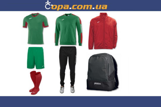 Купить Набор тренировочный Joma Champion IV (7 предметов) (темно-зеленый с красным) - оригинал, гара