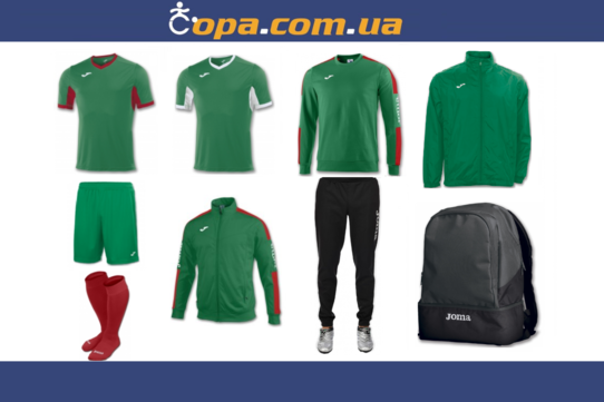Купить Набор тренировочный Joma Champion IV (9 предметов) (темно-зеленый) - оригинал, гарантия