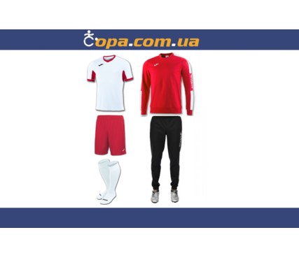 Набор тренировочный Joma Champion IV (5 предметов) (бело-красный) Набор тренировочный Joma Champion IV (5 предметов) (бело-красный)