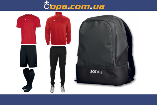 Купить Набор тренировочный Joma Combi (6 предметов) (красный) - оригинал, гарантия