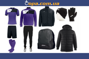 Зимний набор футболиста Joma Crew II (10 предметов) (фиолетовый)