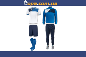 Набор тренировочный Joma Crew II (5 предметов) (бело-синий)
