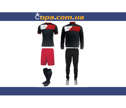 Набор тренировочный Joma Crew II (5 предметов) (черно-красный) Набор тренировочный Joma Crew II (5 предметов) (черно-красный)