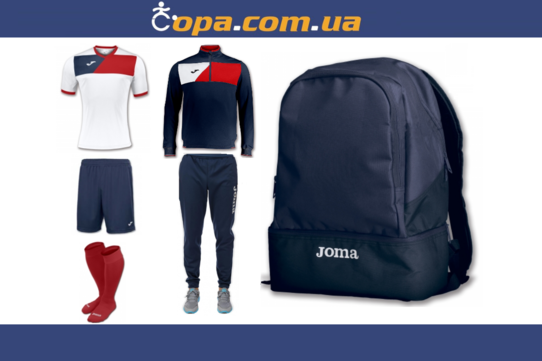 Купить Набор тренировочный Joma Crew II (6 предметов) (белый) - оригинал, гарантия