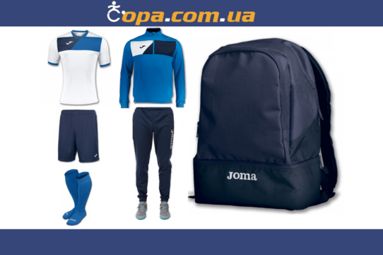 Купить Набор тренировочный Joma Crew II (6 предметов) (бело-синий) - оригинал, гарантия Купить Набор тренировочный Joma Crew II (6 предметов) (бело-синий) - оригинал, гарантия
