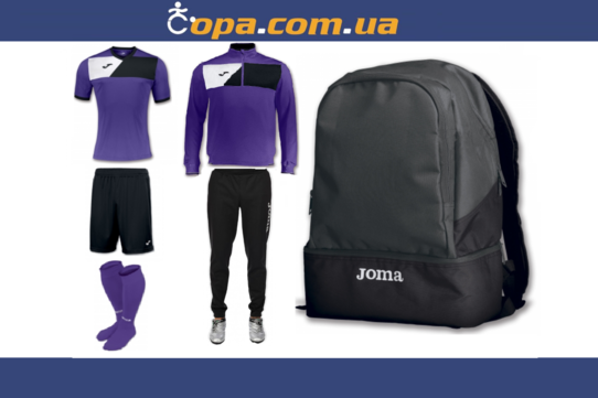 Купить Набор тренировочный Joma Crew II (6 предметов) (фиолетовый) - оригинал, гарантия
