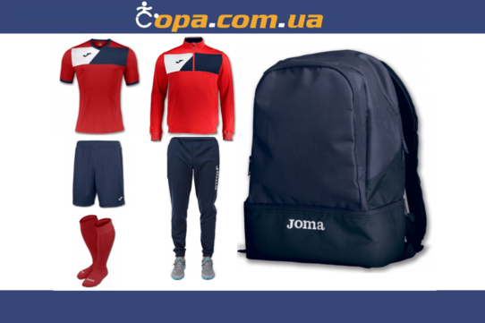 Купить Набор тренировочный Joma Crew II (6 предметов) (красный) - оригинал, гарантия