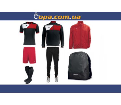 Набор тренировочный Joma Crew II (7 предметов) (черно-красный) Набор тренировочный Joma Crew II (7 предметов) (черно-красный)