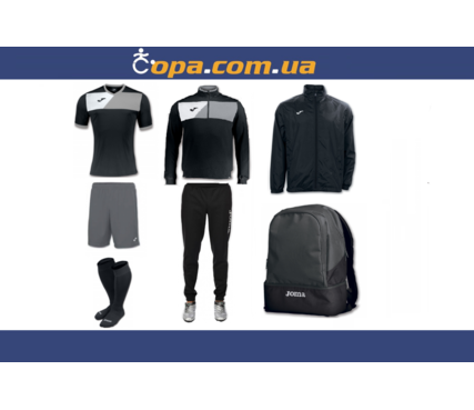 Набор тренировочный Joma Crew II (7 предметов) (серо-черный) Набор тренировочный Joma Crew II (7 предметов) (серо-черный)