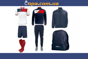 Набор тренировочный Joma Crew II (7 предметов) (белый с темно-синим)