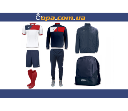 Набор тренировочный Joma Crew II (7 предметов) (белый с темно-синим) Набор тренировочный Joma Crew II (7 предметов) (белый с темно-синим)