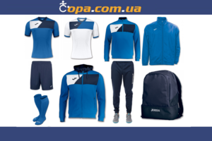 Набор тренировочный Joma Crew II (9 предметов) (синий)