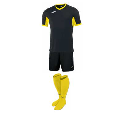 Комплект футбольной формы Joma Champion IV - (черно-желтый)