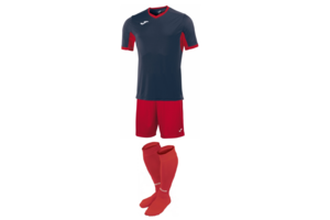 Комплект футбольної форми Joma Champion IV - (темно-синій з червоним)