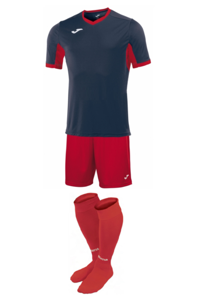 Купить Комплект футбольной формы Joma Champion IV - (темно-синий с красным) - оригинал, гарантия