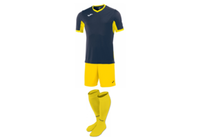 Комплект футбольной формы Joma Champion IV - (темно-синий с желтым)